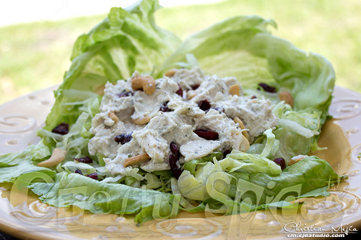Cranberry Chicken Salad served Cranberry Chicken Salad served