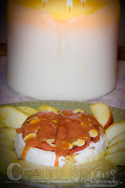 Guava Baked Brie ready to enjoy Guava Baked Brie ready to enjoy
