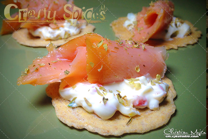 Whole Grain Crisps with Smoked Salmon Whole Grain Crisps with Smoked Salmon