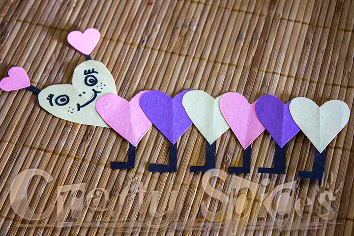 Valentines Caterpillar Fun Kids Craft - Learning Time Valentines Caterpillar Fun Kids Craft - Learning Time