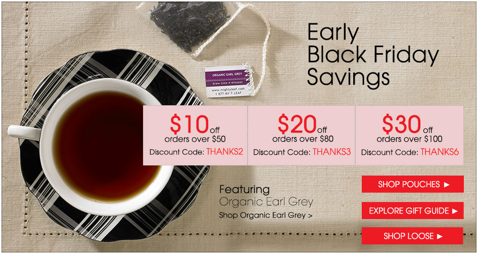 Mighty Leaf Tea Black Friday Sale