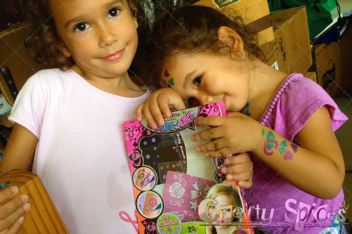 Kaylee and Kira with a new play tattoo set