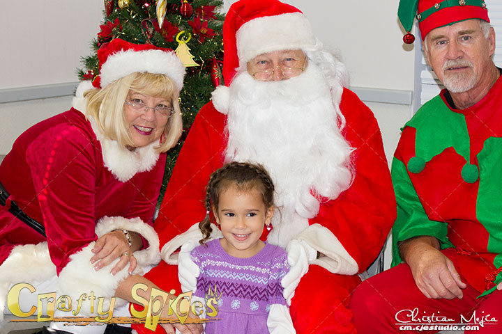 Kira with Santa 2014