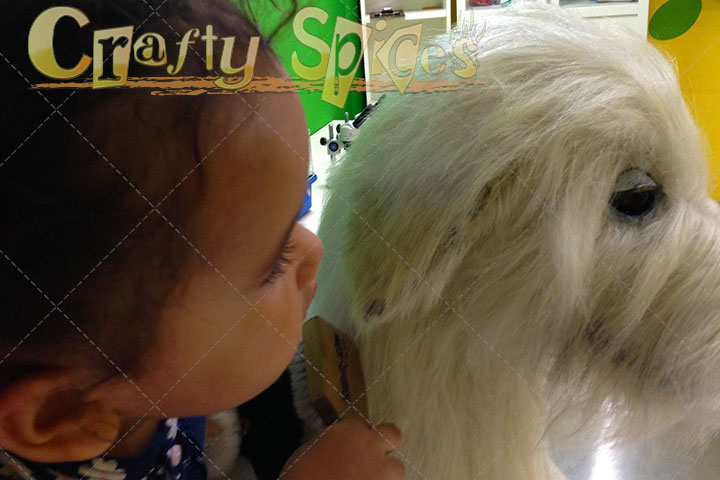 Kaylee with a real Dog